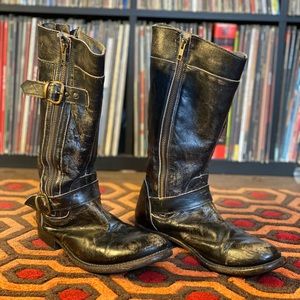 Distressed tall Bed Stu Soft Leather Boots